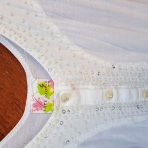 NWOT Free People White BoHO Sleeveless Top